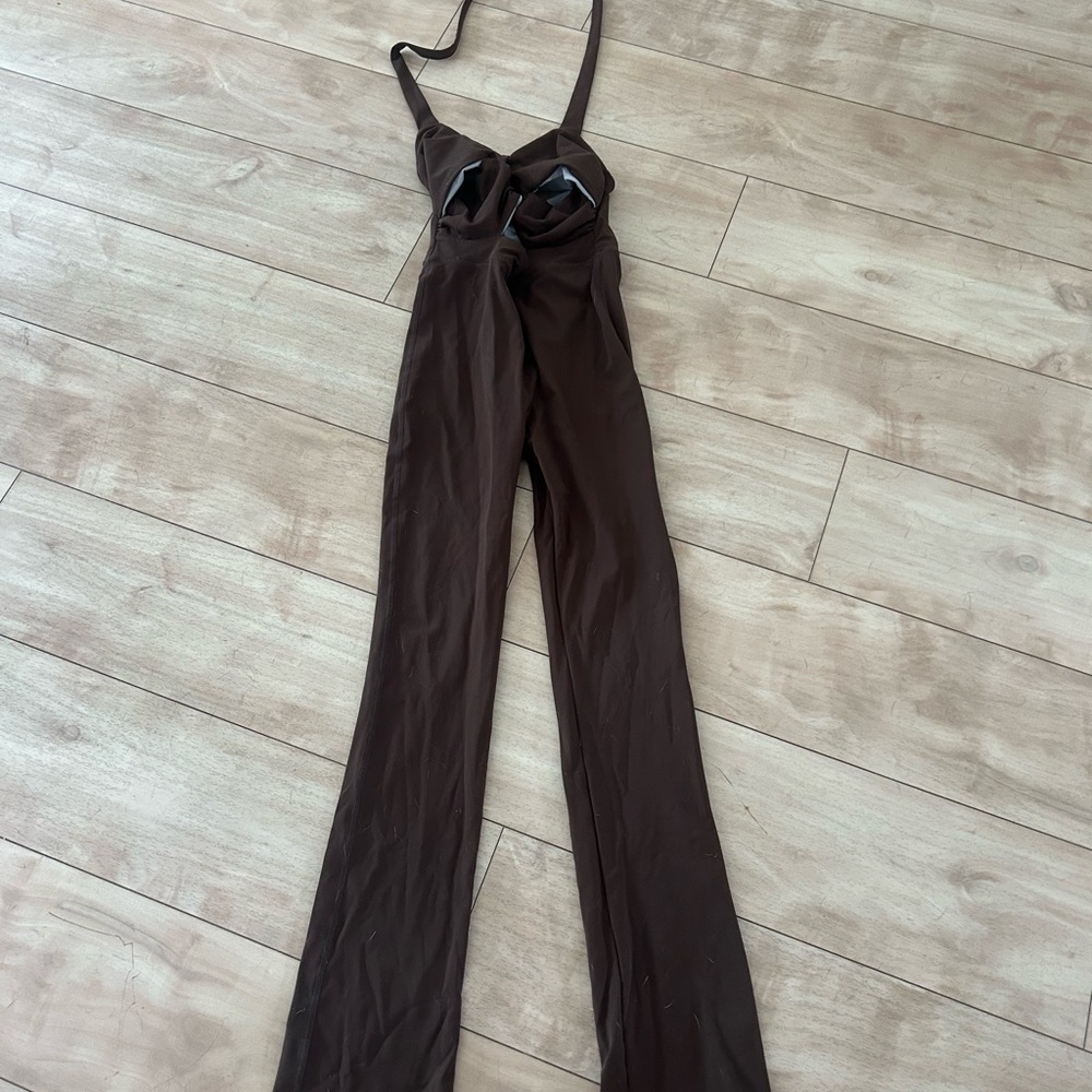 Brown Women's Workout Jumpsuit